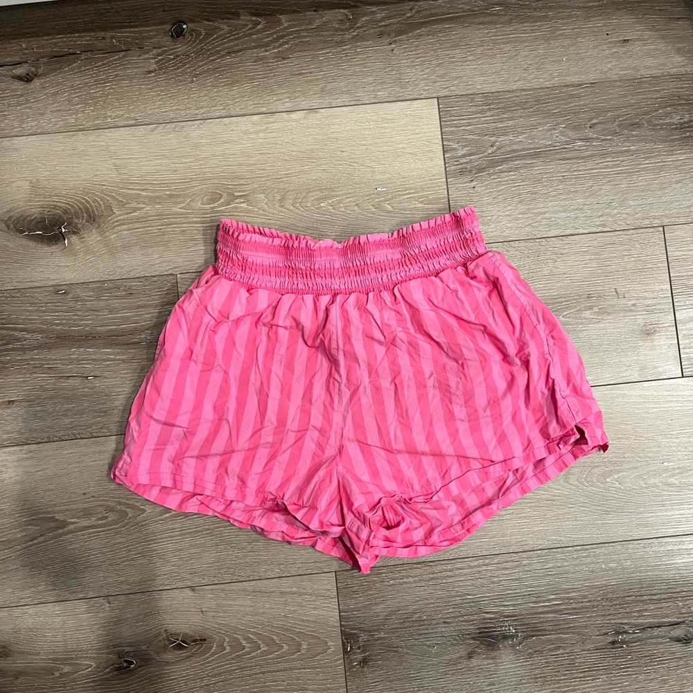 Pink Striped Women's Shorts